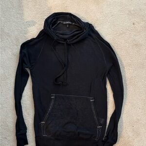 Derek Heart Black Cowl Neck Hoodie